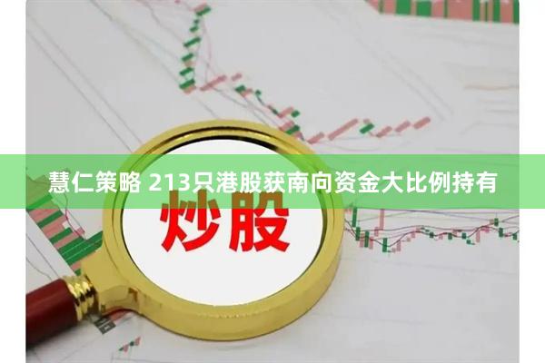 慧仁策略 213只港股获南向资金大比例持有