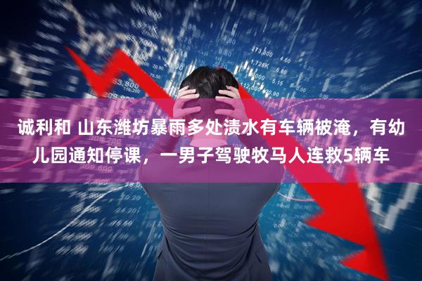 诚利和 山东潍坊暴雨多处渍水有车辆被淹，有幼儿园通知停课，一男子驾驶牧马人连救5辆车
